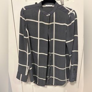 NWOT Equipment silk collarless button down